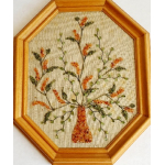 Wandversiering met halfedelstenen en/of edelstenen